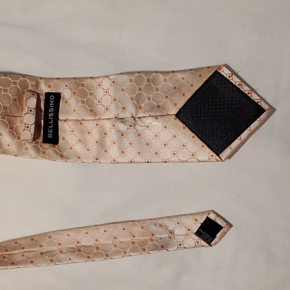 Men's Peach Bellissimo Micropoly Tie - Picture 3 of 5